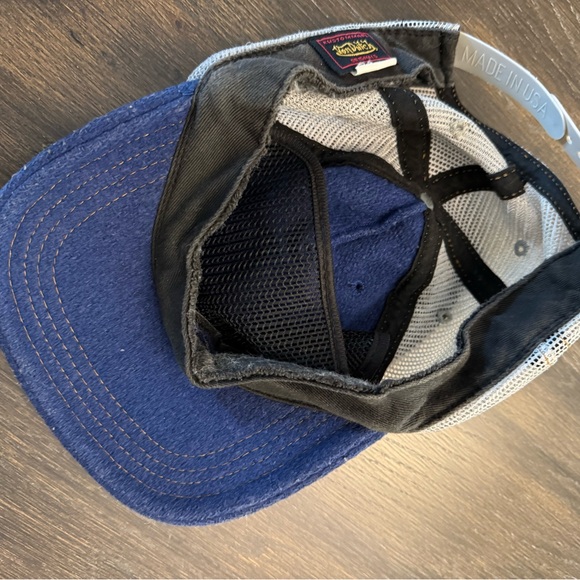 Vintage 2000s Original Von Dutch Blue and Gray Trucker Hat 24” circumference - Picture 4 of 4